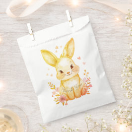 Yellow Bunny Party, Forest Animal Baby Shower Geschenktütchen