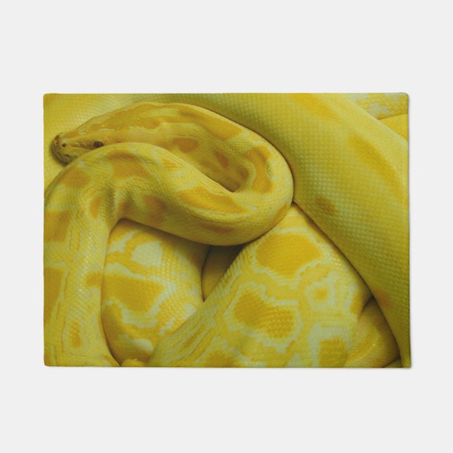 Yellow Burmese Python Fußmatte (Vorderseite)
