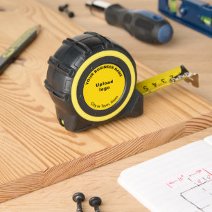 Yellow Business Brand on Tape Measure Maßband