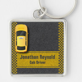 Yellow Business Cab Taxi Service Schlüsselanhänger