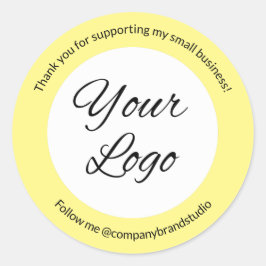 Yellow Business Company Vielen Dank Logo Custom Runder Aufkleber