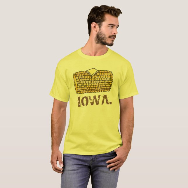 Yellow Buttered Mais auf Cob Corncob T-Shirt (Vorne ganz)
