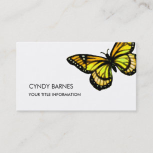 Yellow Butterfly Business Card Visitenkarte