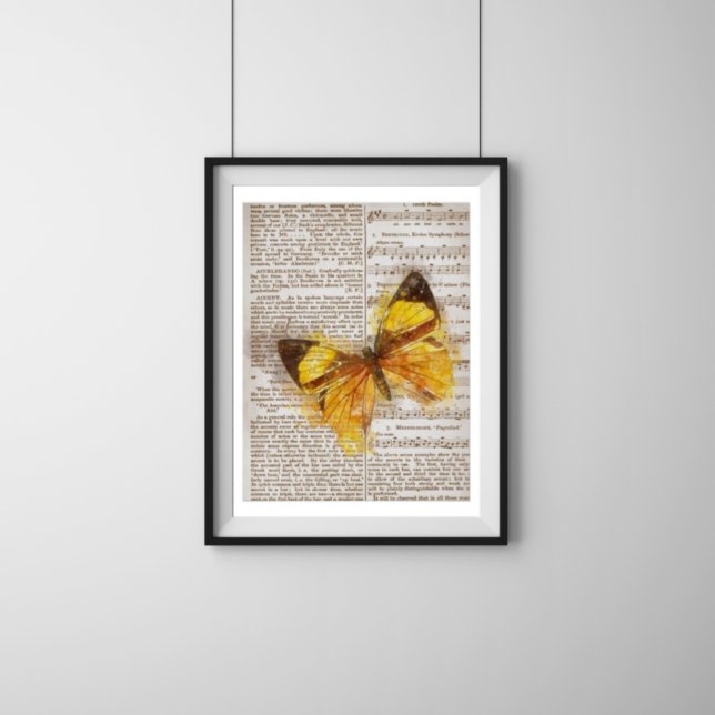 Yellow Butterfly Collage Poster (Von Creator hochgeladen)
