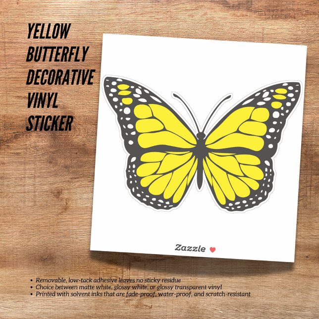 Yellow Butterfly Decorative Vinyl Aufkleber (The Butterfly Studio
🌟 Yellow Butterfly Decorative Vinyl🦋 Sticker)