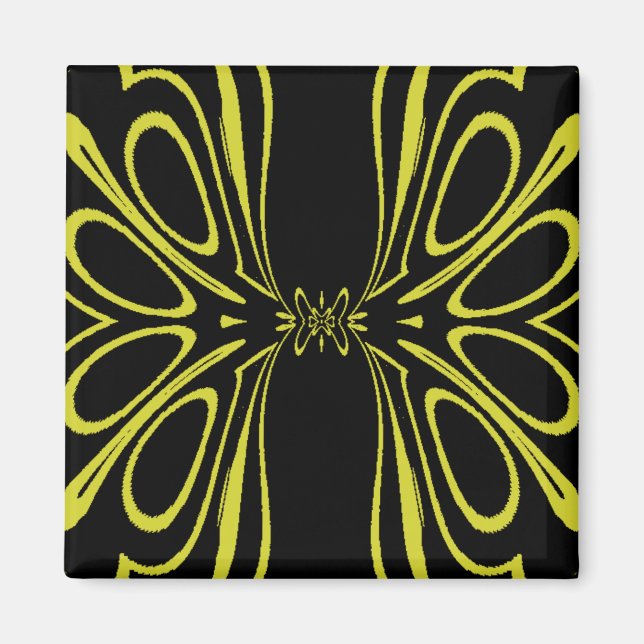 Yellow Butterfly Magnet (Vorne)