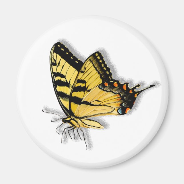 Yellow Butterfly Magnet (Vorne)