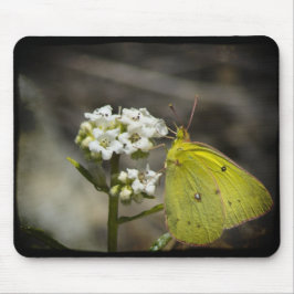 Yellow Butterfly Mousepad