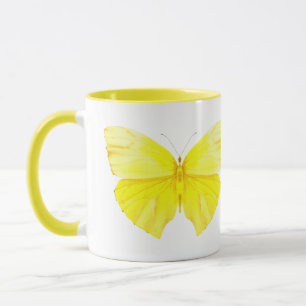 Yellow Butterfly Mug Tasse