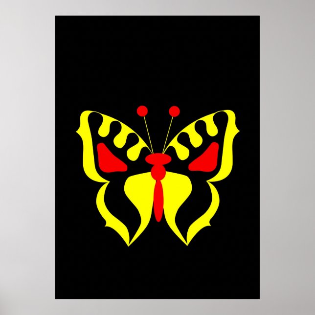 Yellow Butterfly Poster (Vorne)