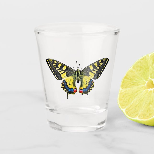 Yellow Butterfly Schnapsglas (Vorderseite)