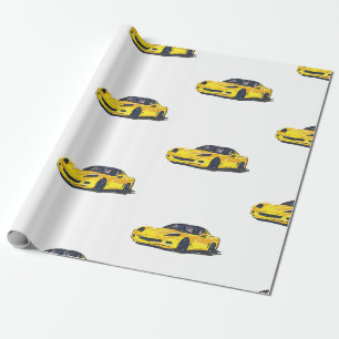 Yellow C6 Corvette Packpapier