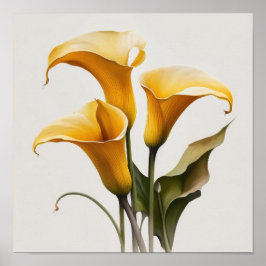 Yellow Calles Lilies Lily Blume Poster