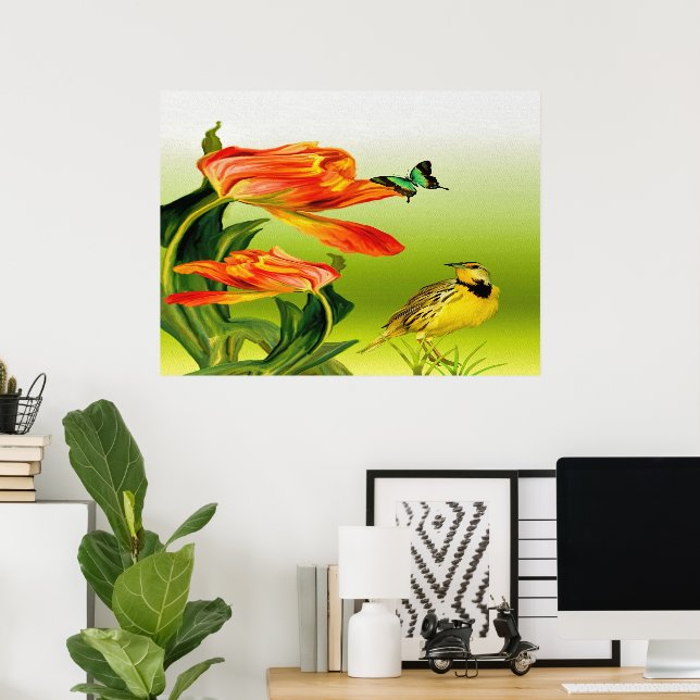 Yellow Canarie name Holly Poster (Heimbüro)