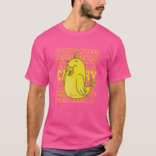Yellow Canary Bird Girl T-Shirt (Vorderseite)