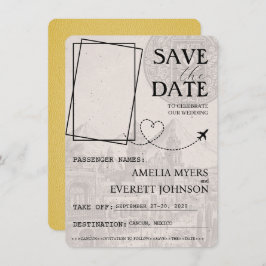 Yellow Cancun Pass Save the Date