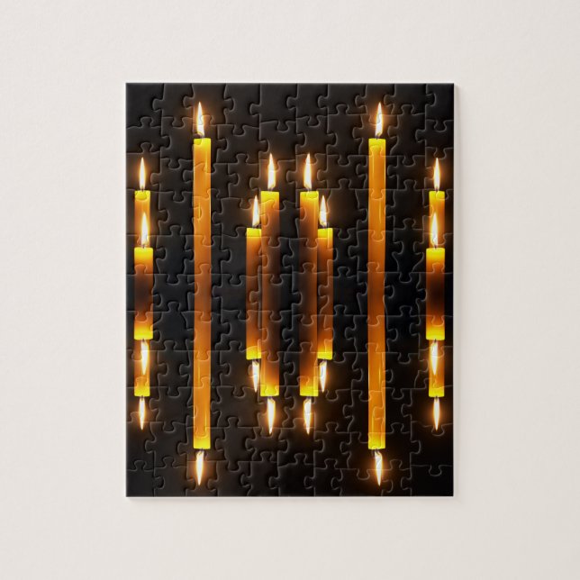 Yellow Candles Candlelight Puzzle (Vertikal)
