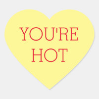 Yellow Candy Conversation Heart Sticker-Text