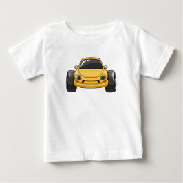 Yellow Cartoon Car Baby T-shirt