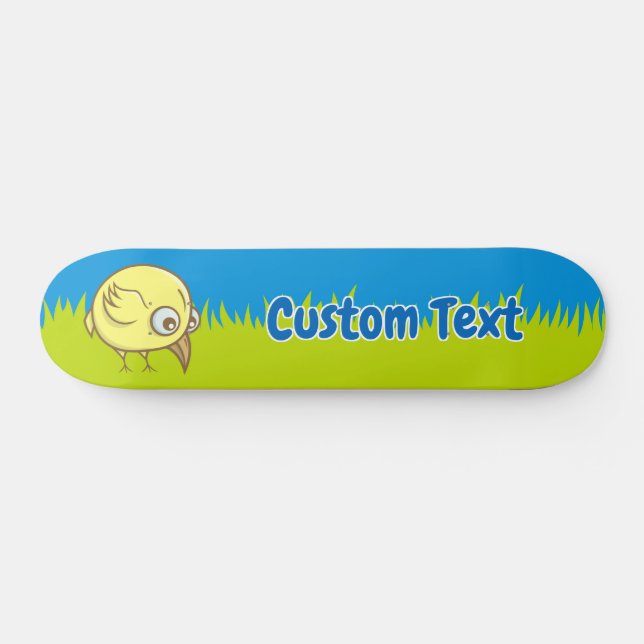 Yellow-Cartoon-Skateboard Skateboard (Horizontal)