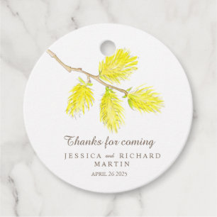 Yellow catkins spring danke Ihnen Hochzeit Geschenkanhänger