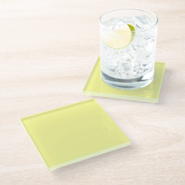 Yellow Chalk Glasuntersetzer (Schrägansicht)