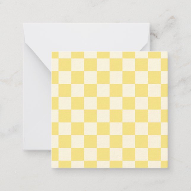 Yellow Checkerboard Mitteilungskarte (Vorderseite)
