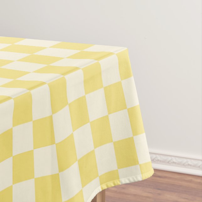 Yellow Checkerboard Tischdecke (Beispiel)