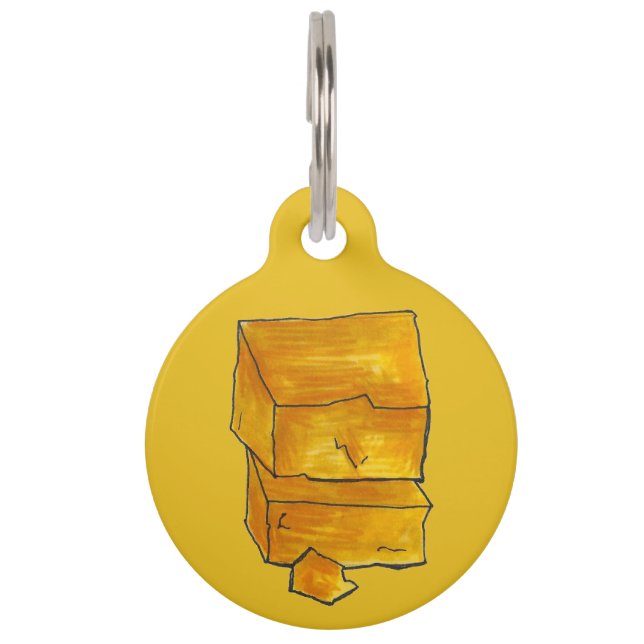 Yellow Cheddar Cheese Wedge Feinschmecker Tiermarke (Vorderseite)