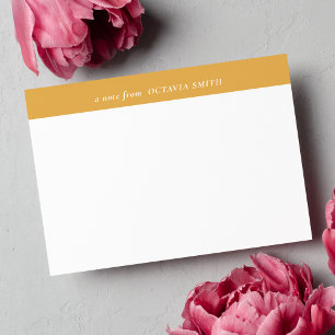 YELLOW CHIC PERSONALISIERT FAMILIENNAME MONOGRAM MITTEILUNGSKARTE