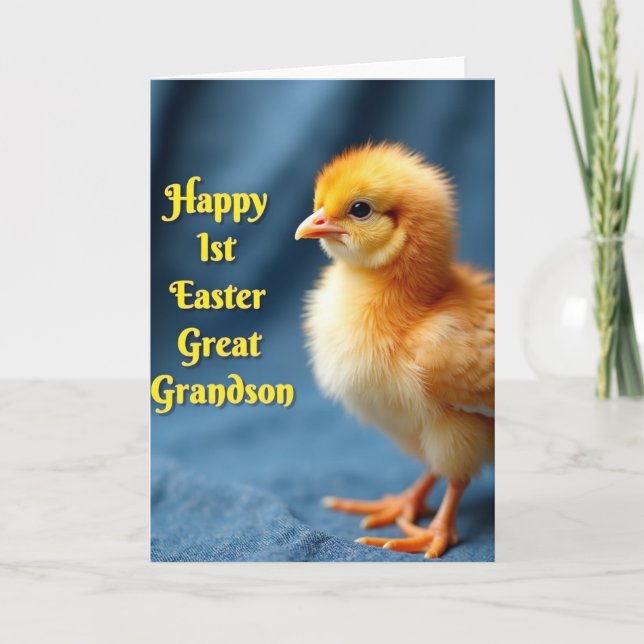 Yellow Chick Easter Card Karte (Vorderseite)
