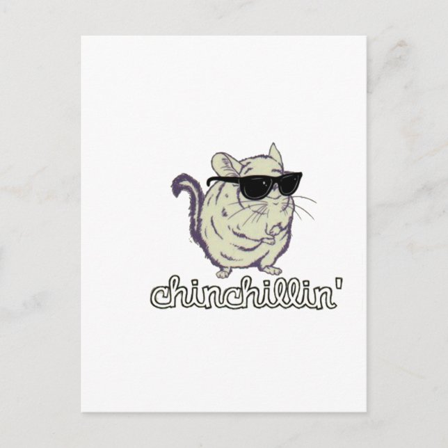 Yellow Chinchillin Chinchilla Postkarte (Vorderseite)