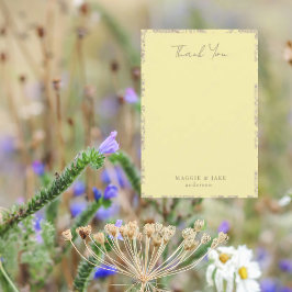 Yellow Chinoiserie Elegant Wedding Vielen Dank Dankeskarte