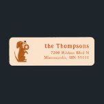 Yellow Christmas Dog Rücksendeadresse<br><div class="desc">Rustikales Weihnachtsthema Rückkehr Adresse Etikett mit handgezeichneter Abbildung eines niedlichen Hundes mit einem Urlaubssornament.</div>