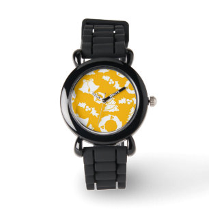 Yellow Christmas Pattern Armbanduhr