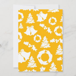 Yellow Christmas Pattern Feiertagskarte