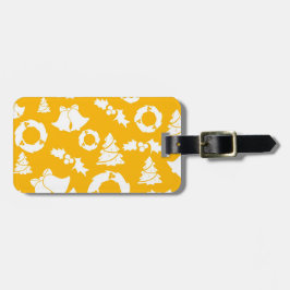 Yellow Christmas Pattern Gepäckanhänger