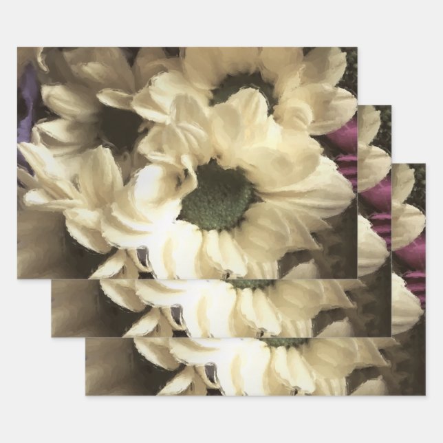 YELLOW CHRYSANTHEMUM GESCHENKPAPIER SET (Set)