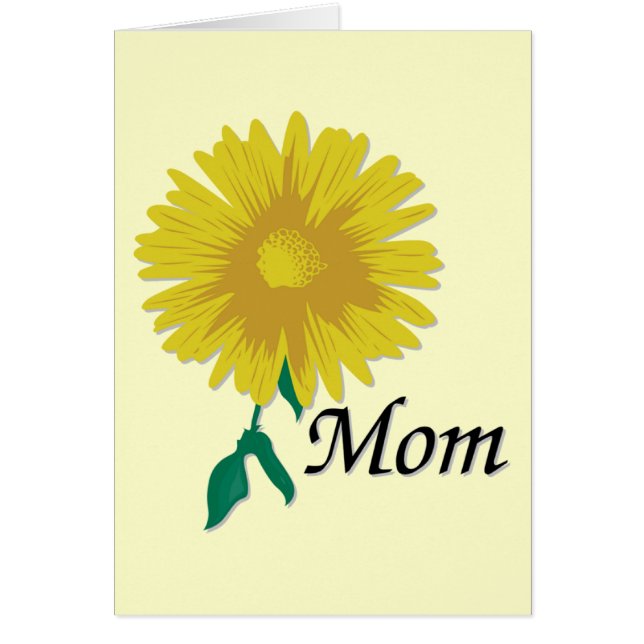 Yellow Chrysanthemum Mothers Day Card (Vorne)