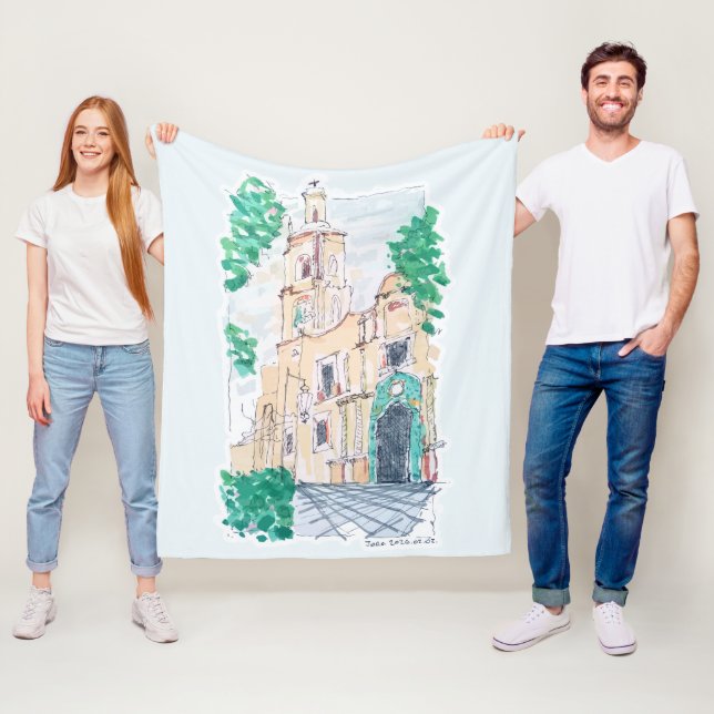 Yellow Church Fleecedecke (Beispiel)