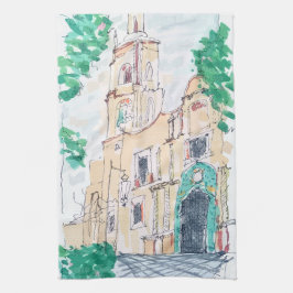 Yellow Church Geschirrtuch