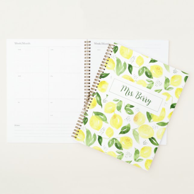 Yellow Citrus Lemon Planner Planer (Anzeige)