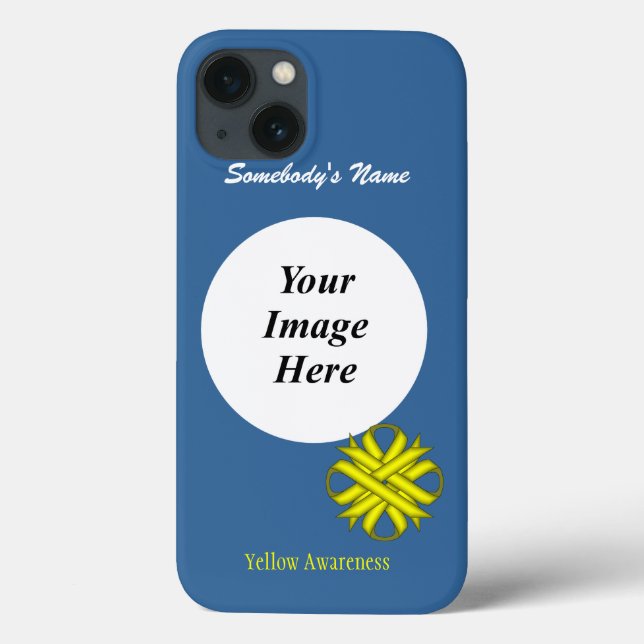 Yellow Clover Ribbon Template von Kenneth Yoncich Case-Mate iPhone Hülle (Rückseite)