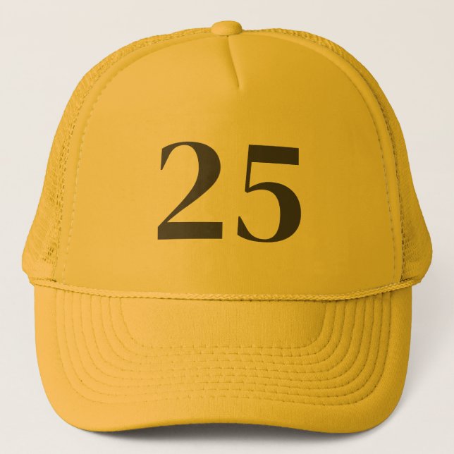 Yellow Color Birthday Gift Hat Truckerkappe (Vorderseite)