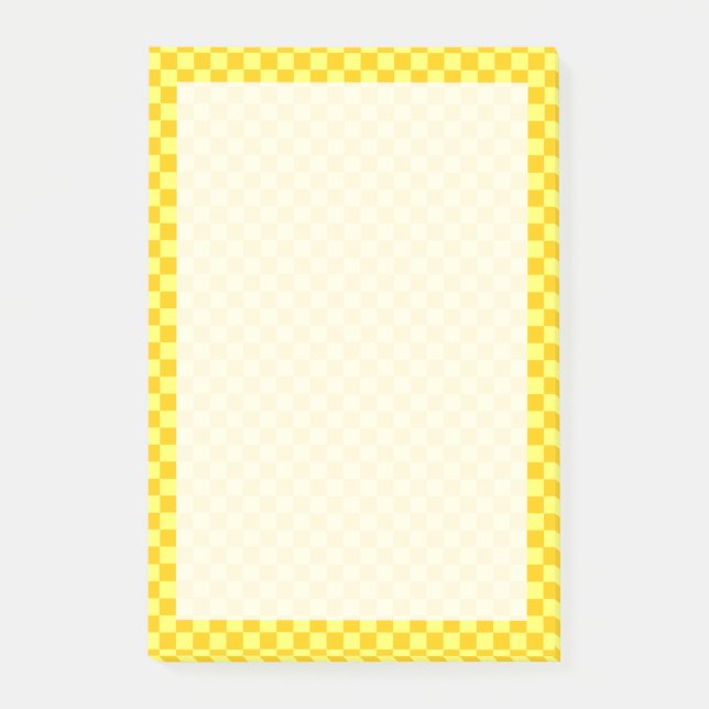 Yellow Combination Checkerboard von ShirleyTaylor Post-it Klebezettel (Vorderseite)
