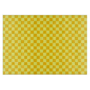 Yellow Combination Checkerboard von ShirleyTaylor Schneidebrett