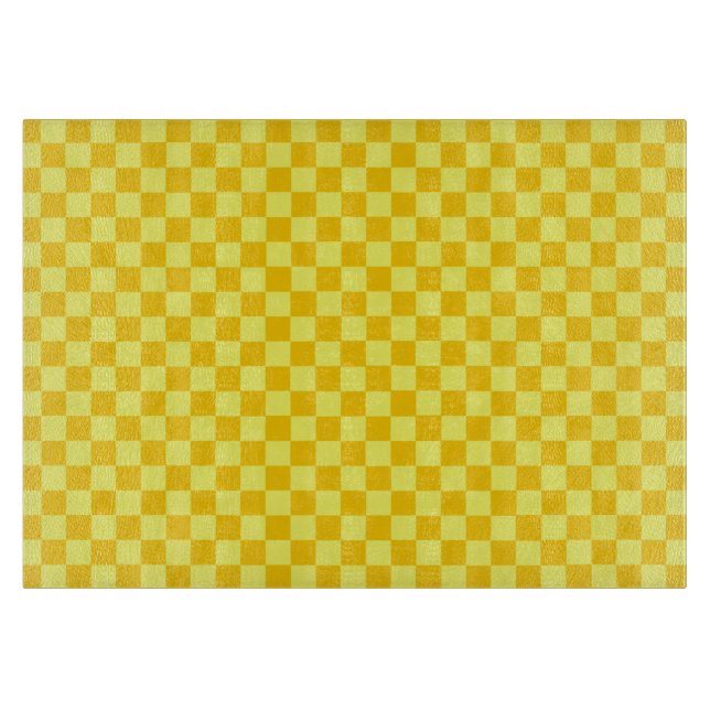 Yellow Combination Checkerboard von ShirleyTaylor Schneidebrett (Vorderseite)