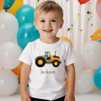Yellow Construction Car Bagger Family Geburtstag