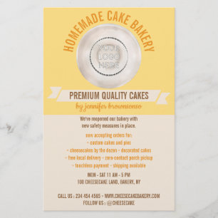 Yellow Cooking Custom Logo Bakery Flyer