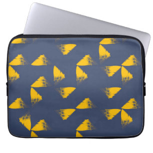 Yellow, cool, unique, trendy triangles laptopschutzhülle
